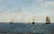 Amaldus Clarin Nielsen Ved Cadiz oil painting